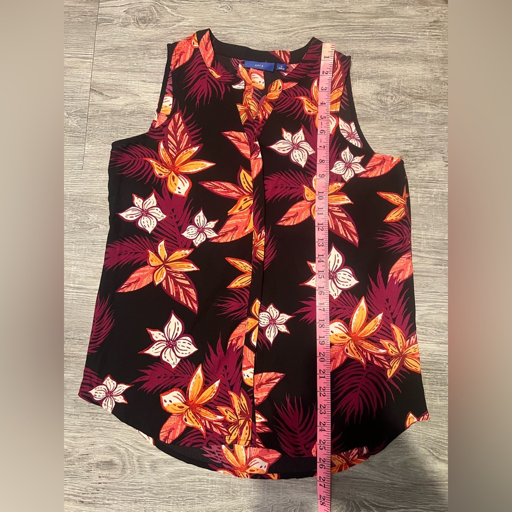 Apt. 9 Black and Orange Floral Blouse - Picture 8 of 8